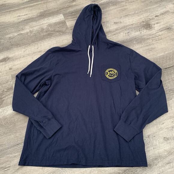 Southern Tide Hooded T-Shirt Mens Sz Large Navy Blue Graphic Pullover Logo - Picture 4 of 7